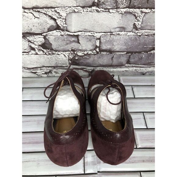 Clarks Artisan Purple Suede Leather Lace Up MaryJane Heels Women’s Sz 9M US/40EU - Picture 6 of 16